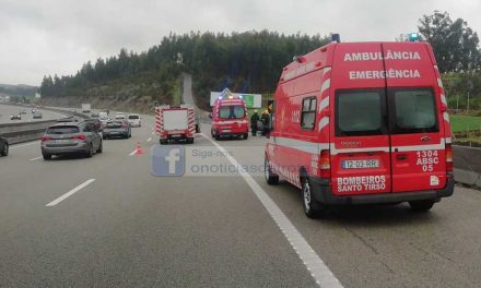 Acidente na A3 em Covelas