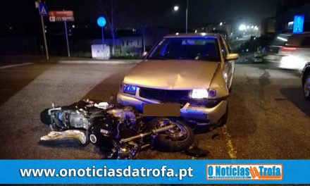 Homem ferido em colisão